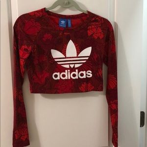 Red Adidas Leggings Set
